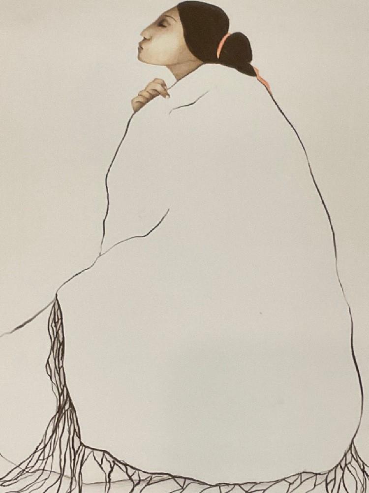 R.C. Gorman, Woman from Canyon de Chelly Arist Proof Signed: R.C. Gorman, Woman from Canyon de Chelly Arist Proof A/PPencil signed and dated 1979Glass removed. Artwork is loosely mounted in frame. Some staining noted. Cleaning needed. No tears. Please see photo