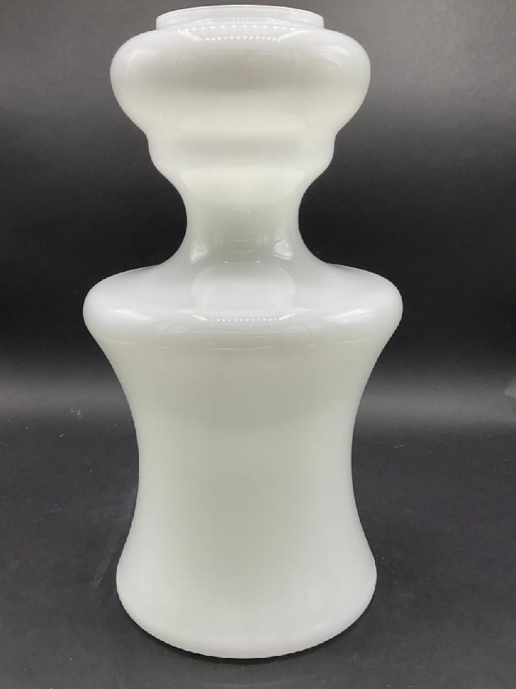 Vintage Italy White Glass Light Fixture Globe (1 of 5)