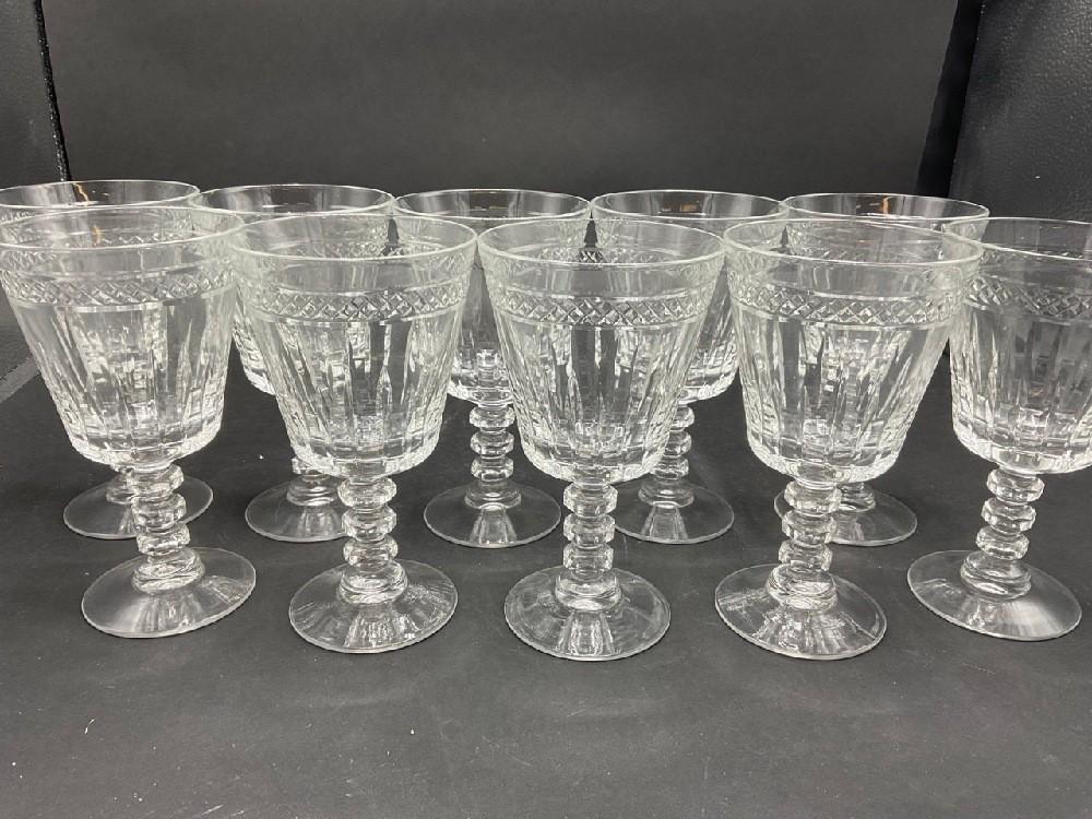Ten (10) Fine Cut Crystal Water Goblets (1 of 5)