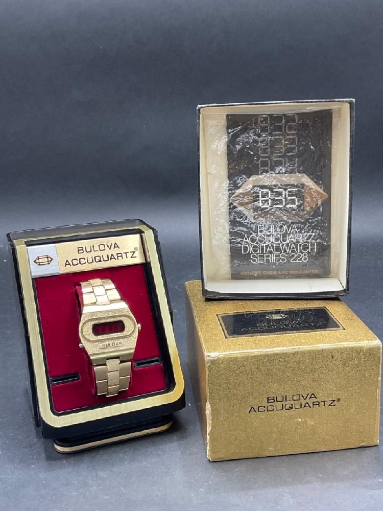 Bulova digital watch vintage top