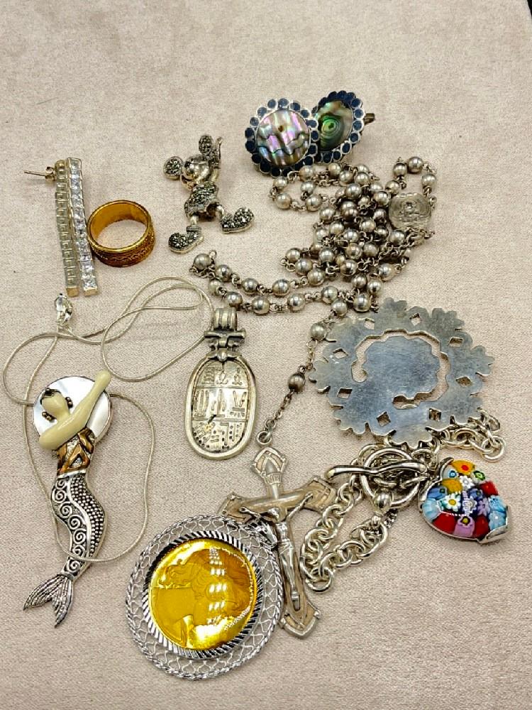 Assorted Compiled Sterling Silver Jewelry Group (1 of 5)