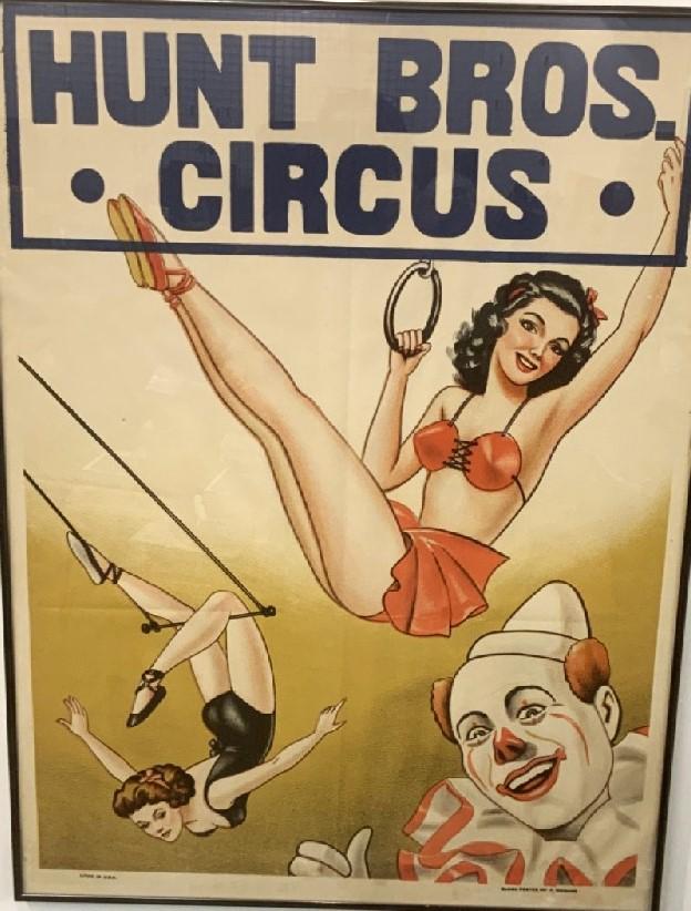 Hunt Bros.Circus Company Framed Vintage Poster (1 of 4)