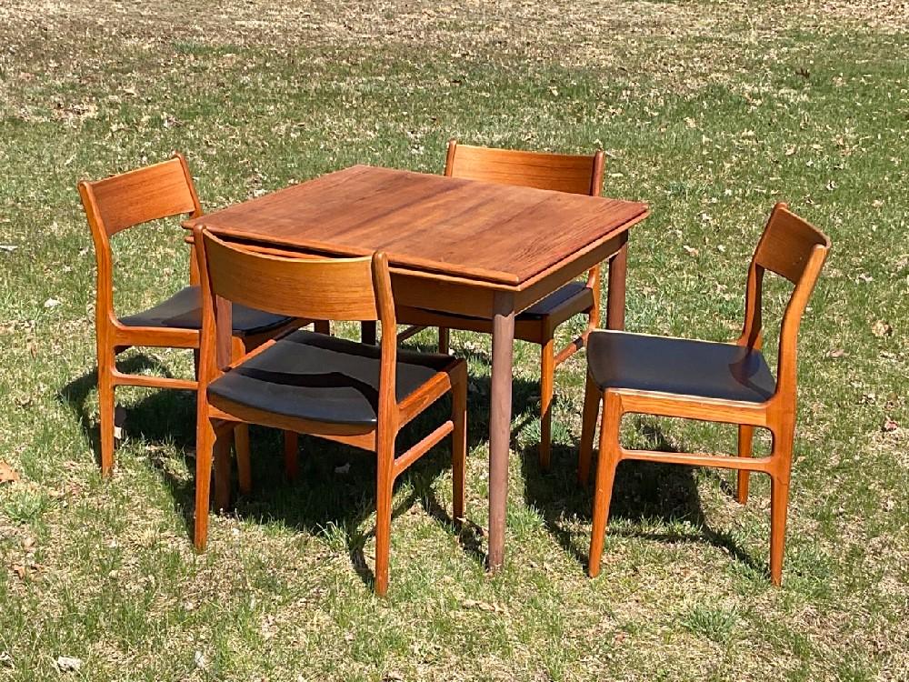Danish Teakwood Table w/ 4 Chairs (1 of 4)