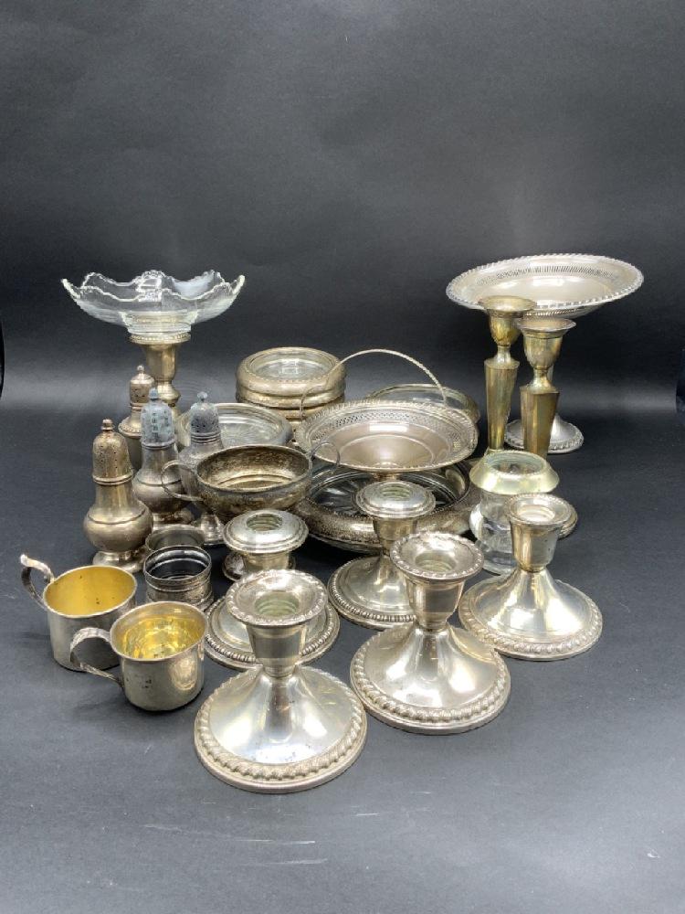 Estate Compiled Sterling Silver Weighted Wares (1 of 5)