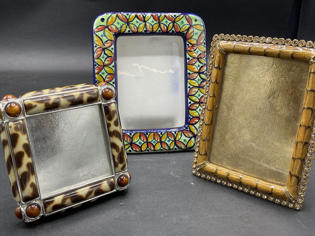 Two (2) Jay Strongwater and  One (1) Italian Ceramic Picture Frame (1 of 5)