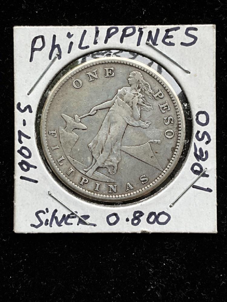 1907-S Philippines 1 Peso (1 of 2)