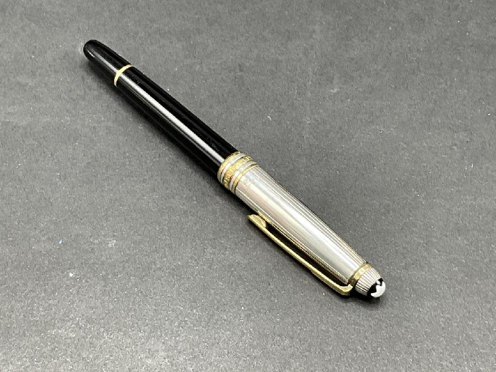 Montblanc Pen Meisterstruck Sterling Silver: Montblanc Pen Meisterstruck with Sterling Silver. Serial no. V1036835 Germany