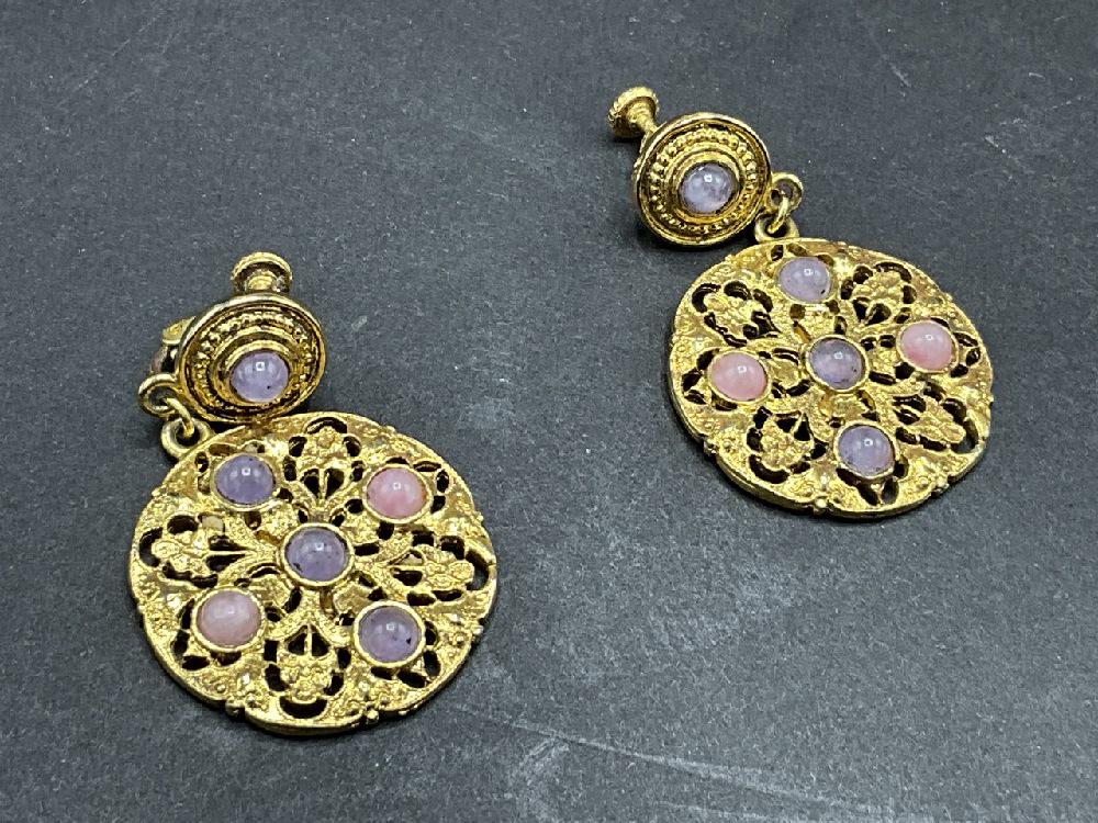 YSL Drop Jeweled Earrings (1 of 2)