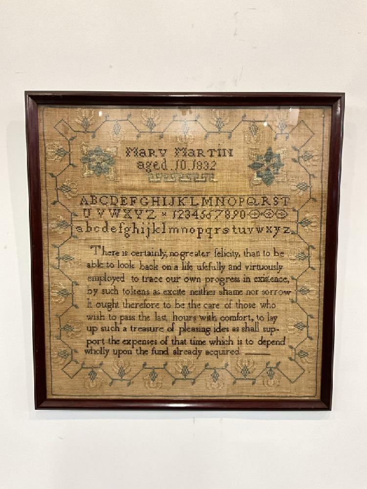 1832 Mary Martin  American Sampler Framed (1 of 4)