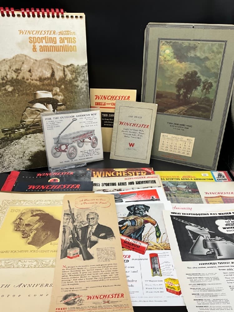 Winchester Ephemera Lot with Henry Ford 50th Anniversary Calendar (1 of 11)