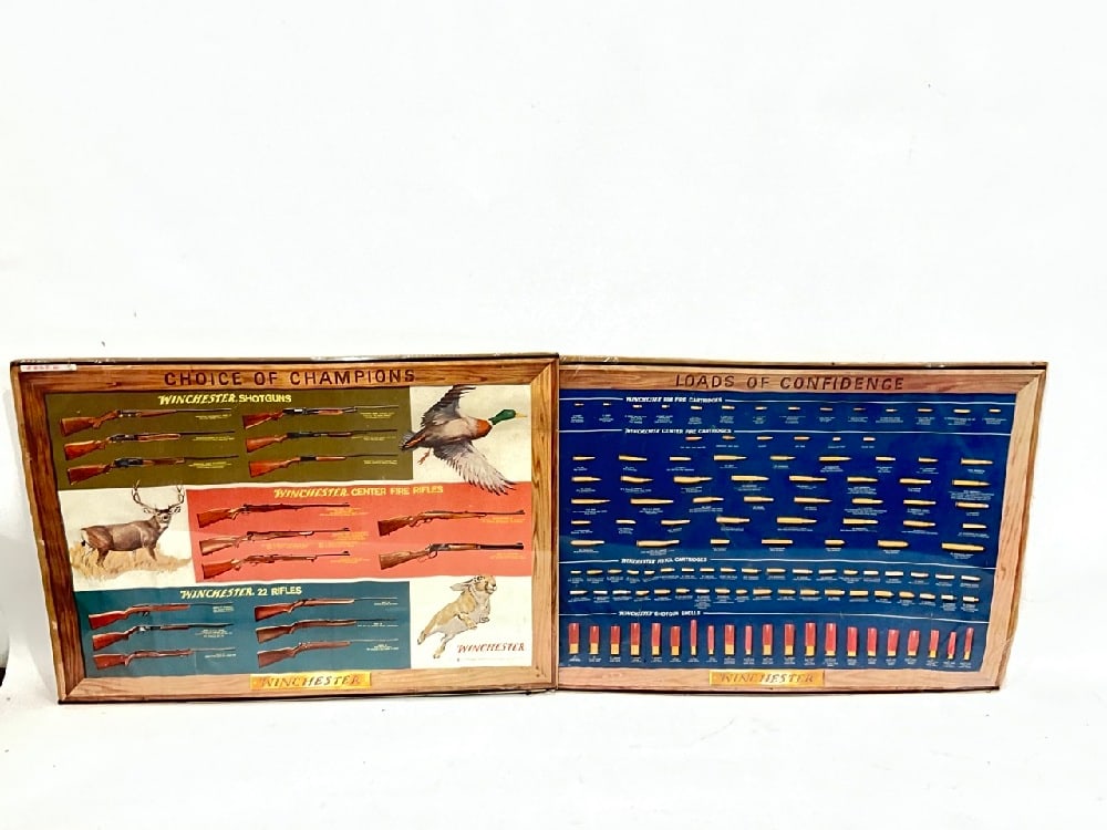 Two (2) 60”s Winchester Cardboard Display Signs (1 of 4)