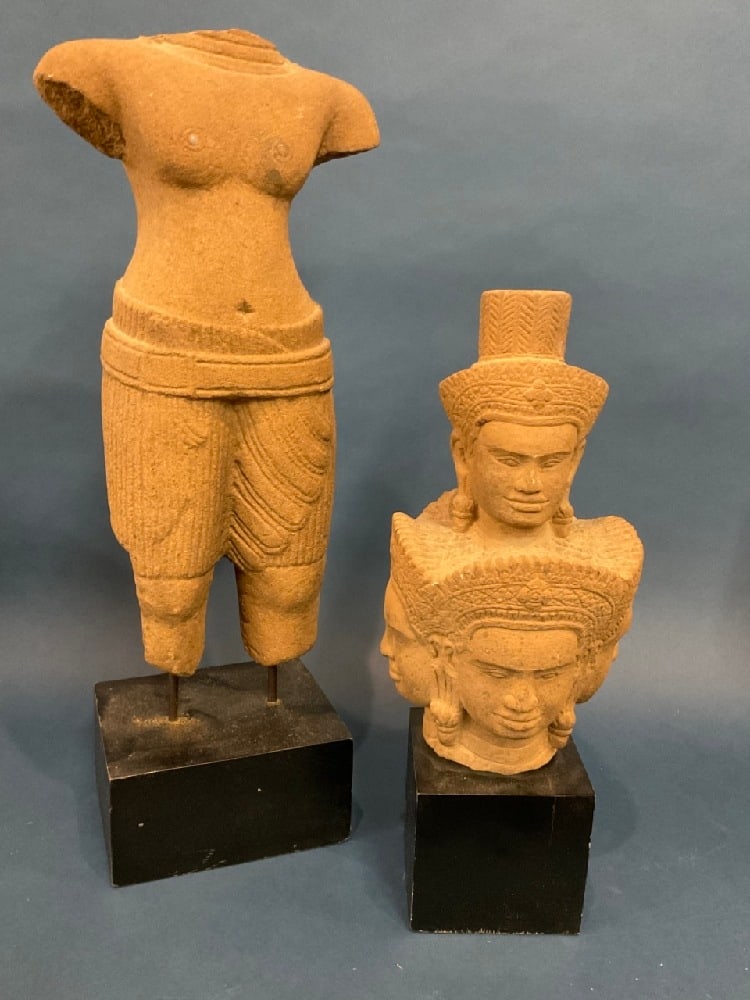 Two (2) Sand Stone Sculptures (1 of 6)