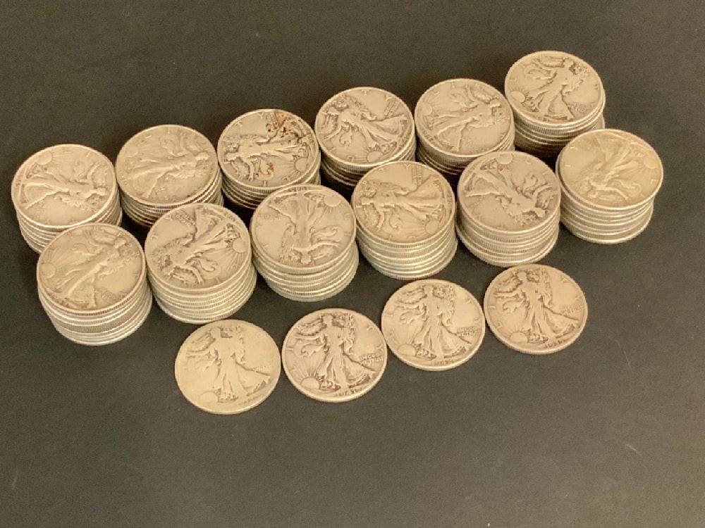 $62 Face Value Walking Liberty Silver Half Dollars (1 of 2)