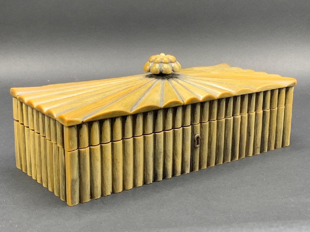 Antique Anglo-Indian Buffalo Horn Covered  Box (1 of 5)