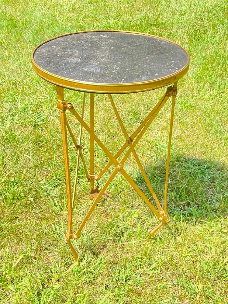 Antique Brass/Bronze Granite Top Table (1 of 6)