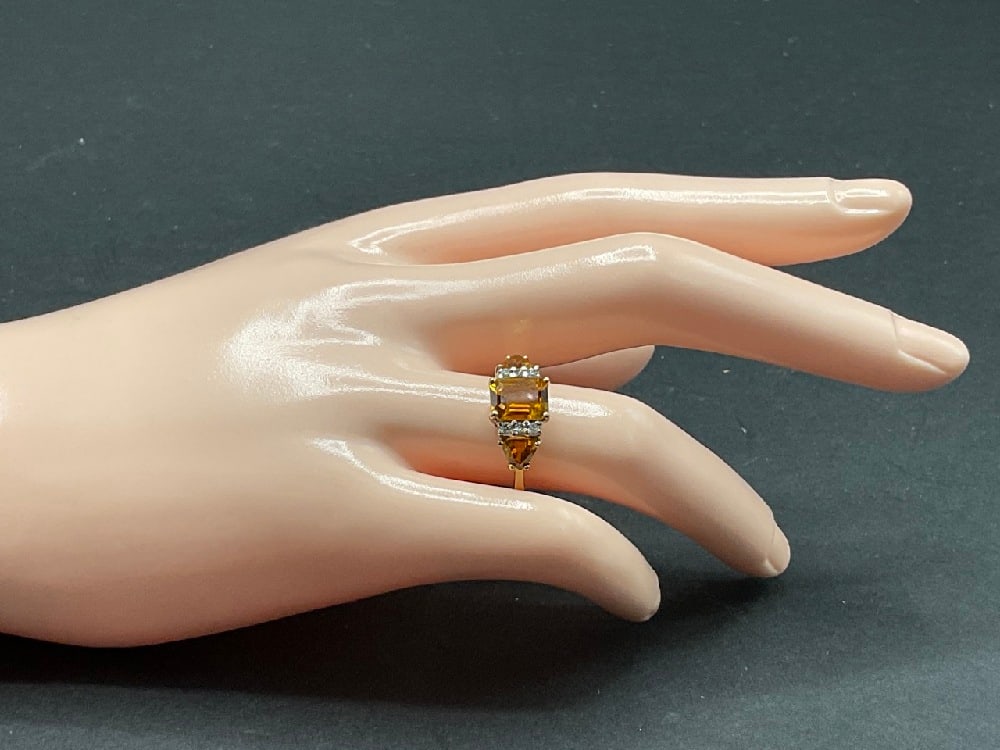 14K Citrine and Diamond Lady's Ring (1 of 5)
