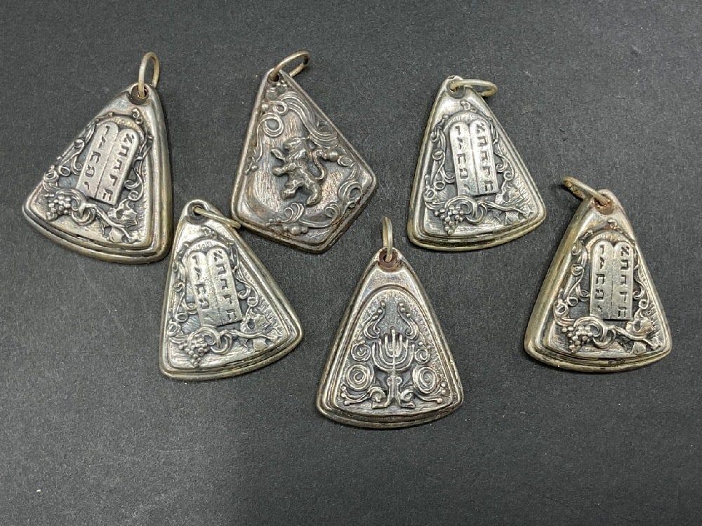 Five Henryk Winograd 999 Sterling Pure Silver Judaica Pendants (1 of 4)