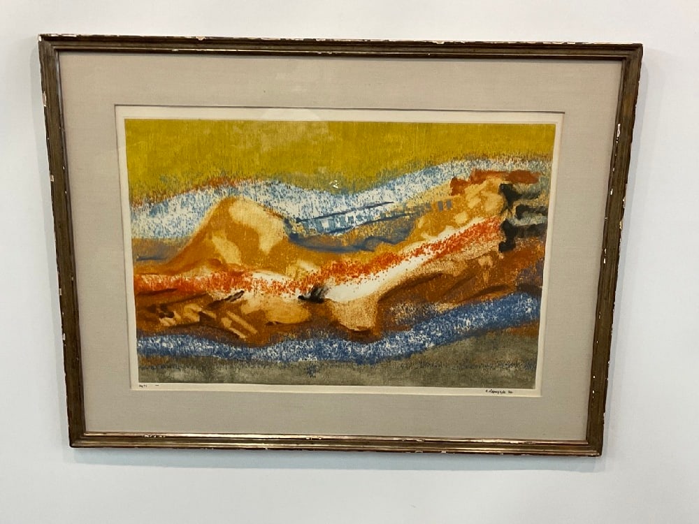 Robert LAPOUJADE (1921-1993) Woodblock Print Signed c.1960 (1 of 5)