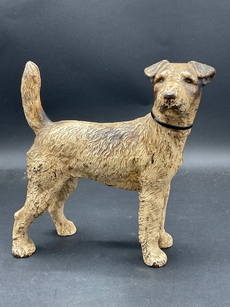 Cast Iron Terrier Doorstop: Cast Iron Terrier Doorstop. Dimensions: 9" X 9" X 2 1/2"