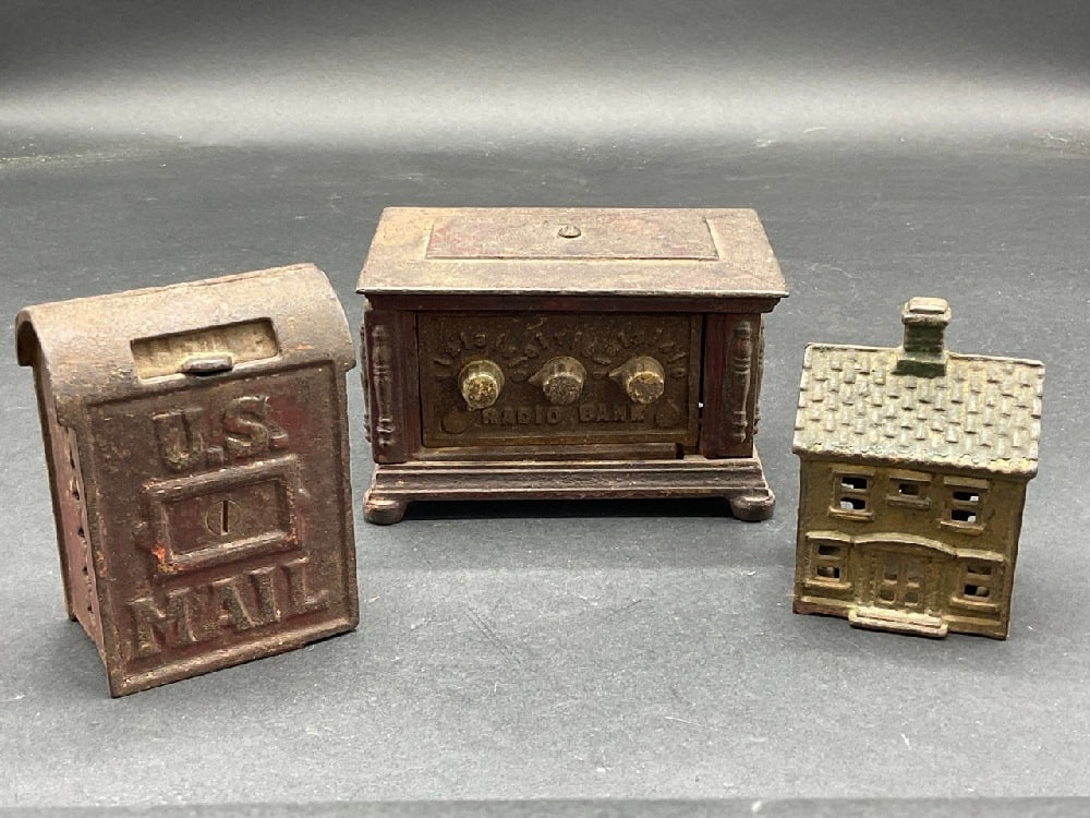 Three (3)  Antique Still Banks (1 of 5)