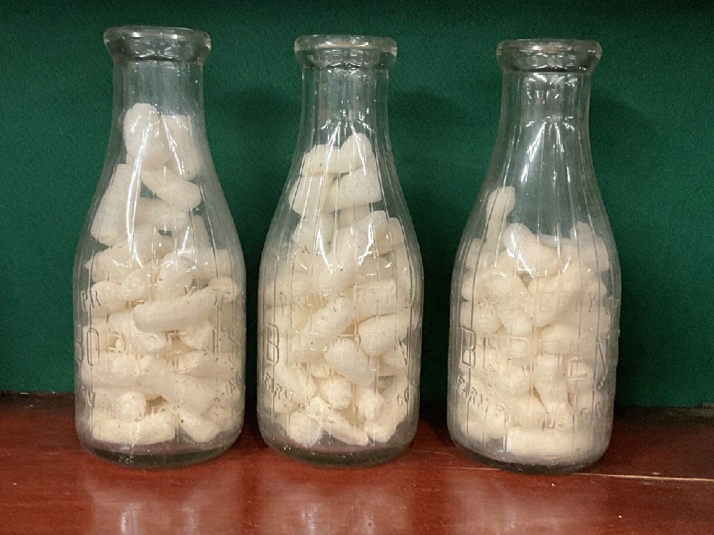 Three (3) Vintage Bordon Milk Bottles (1 of 3)