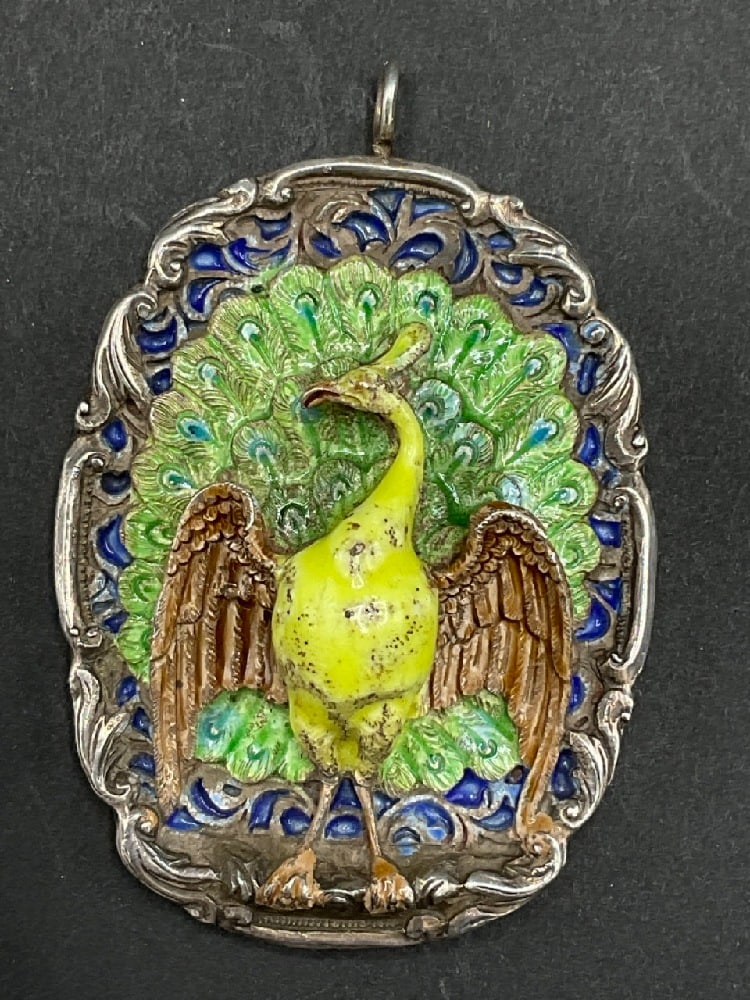 Enameled Sterling Silver Brooch by Henryk Winograd (1 of 5)