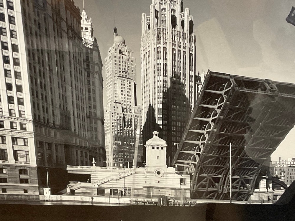1920's Gelatin Silver Print- Hedrick Blessing Studio "Michigan Bridge" (1 of 4)
