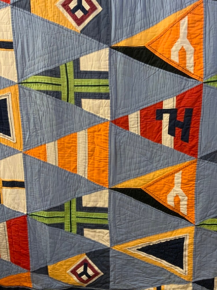 Nautical Style Vintage Signal Flag Quilt (1 of 6)