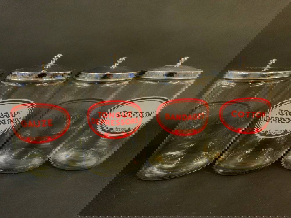 Glasco 1950’s Glass Medical Canisters Auction