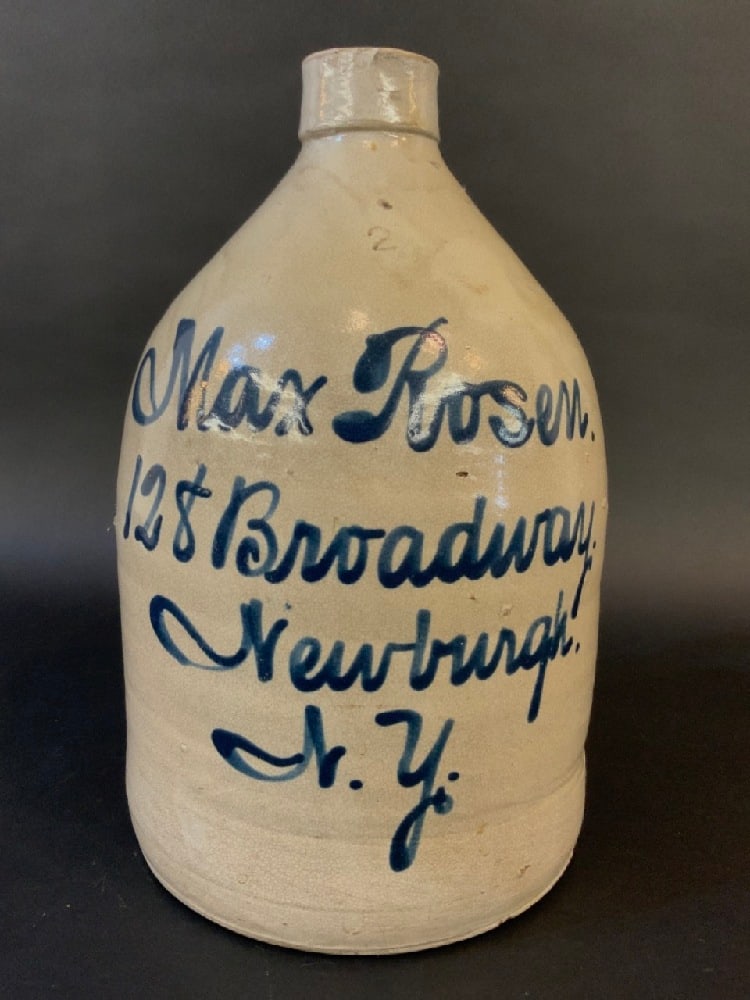 Max Rosen 128 Broadway Newburgh, NY Stoneware Jug (1 of 6)