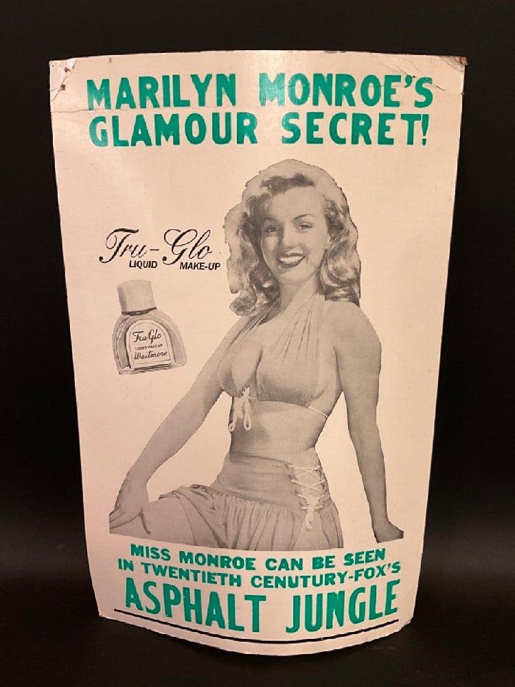 Marilyn Monroe Tru- Glo Advertisement: Marilyn Monroe Tru- Glo Advertisement. Thick Stock board. Dimensions: 22” x 14”