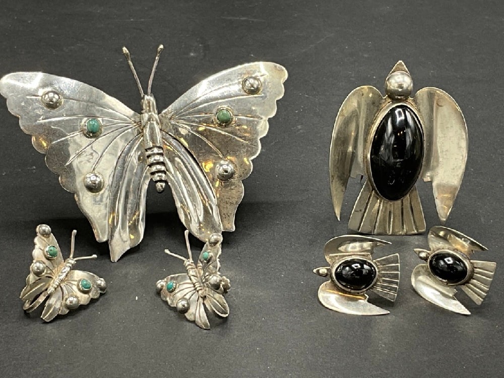 Vintage Mexican Sterling Silver Jewelry Group (1 of 4)