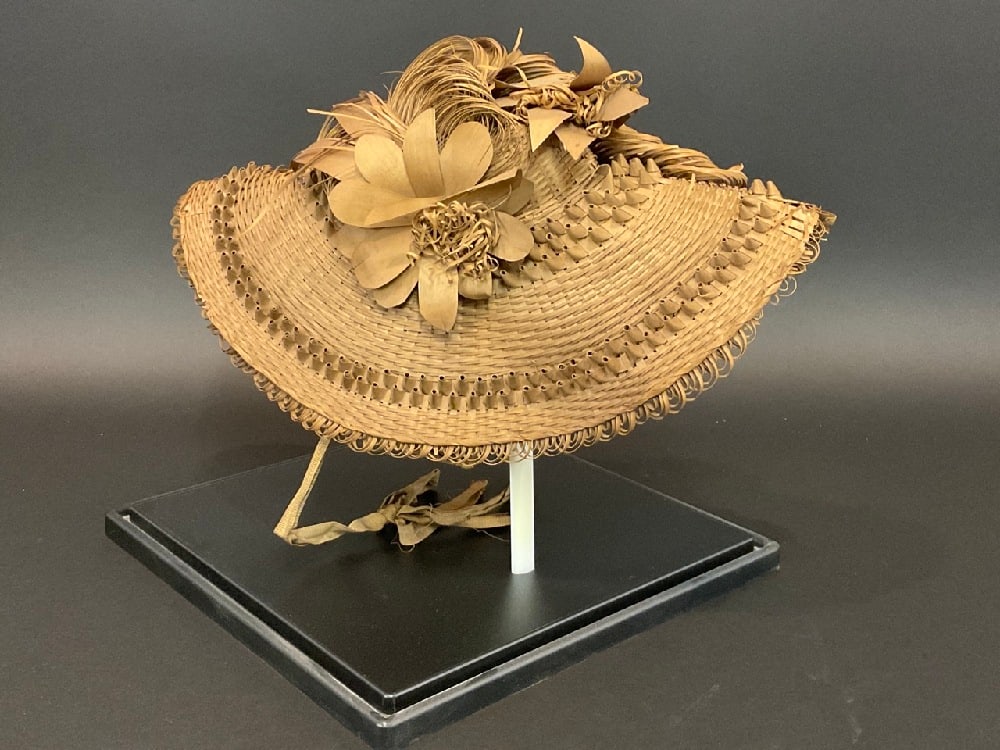 Fancy 19th C. Victorian Straw Hat Auction