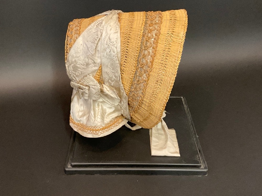 Mid 19th c. Victorian Straw Bonnet (1 of 6)