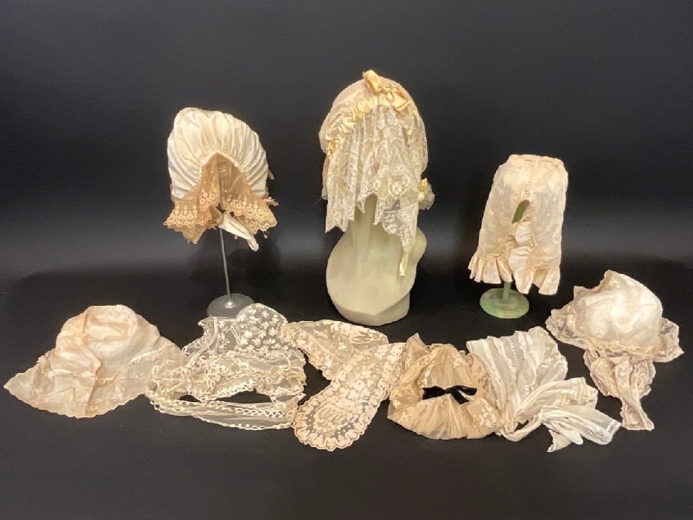 Lot of 9 Women’s Victorian Night Caps (1 of 12)