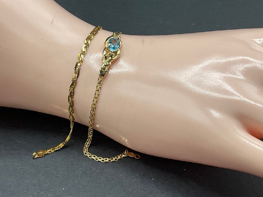 Two (2) 14K Yellow Gold Bracelets (1 of 5)