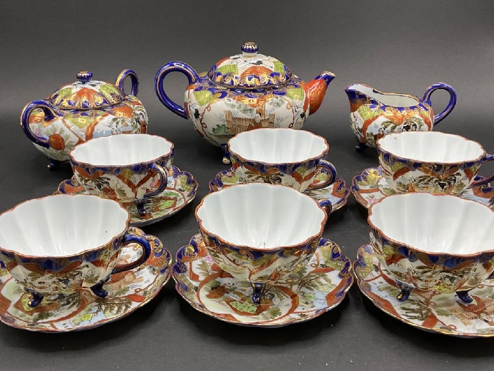 Signed Satsuma Japanese Tea Set (1 of 7)