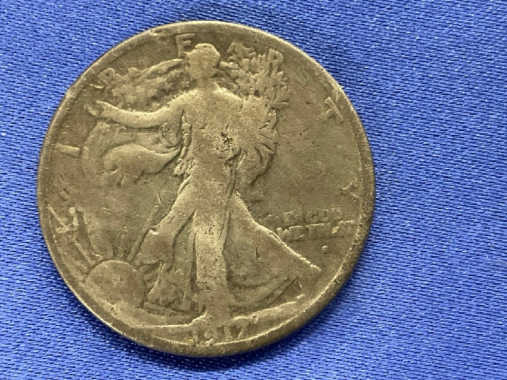 1917 S Obverse Mint Mark Walking Liberty Half Dollar (1 of 4)