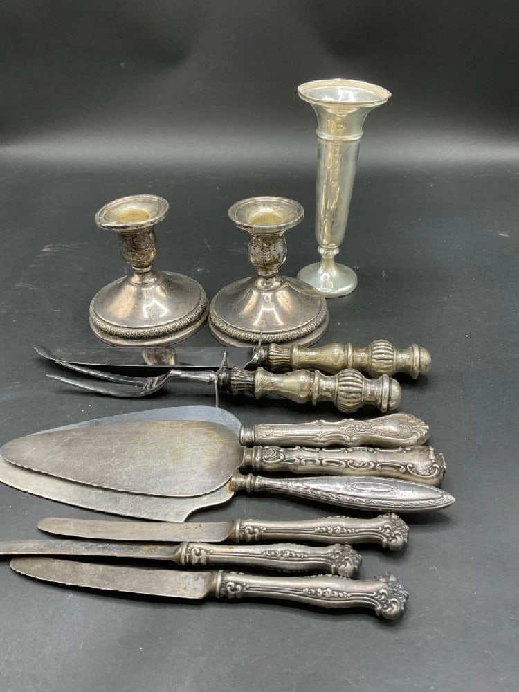 Eleven (11) Piece Sterling Silver Weighted Table Wares (1 of 4)