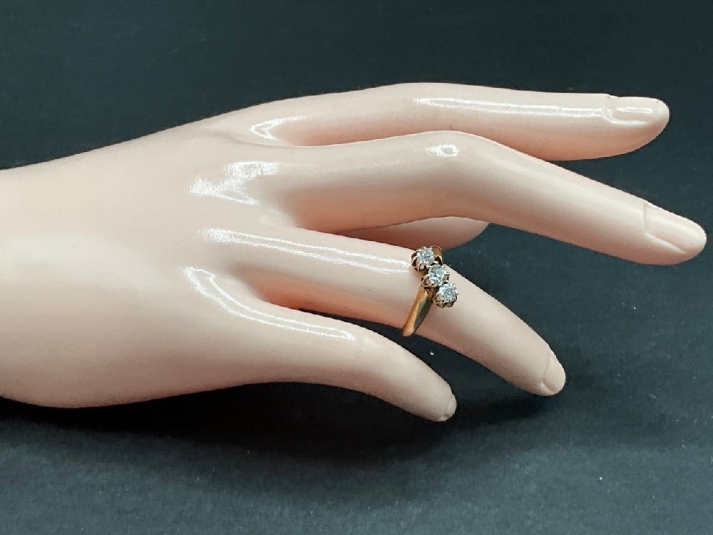 14K Gold Mine Cut Diamond Ring (1 of 6)