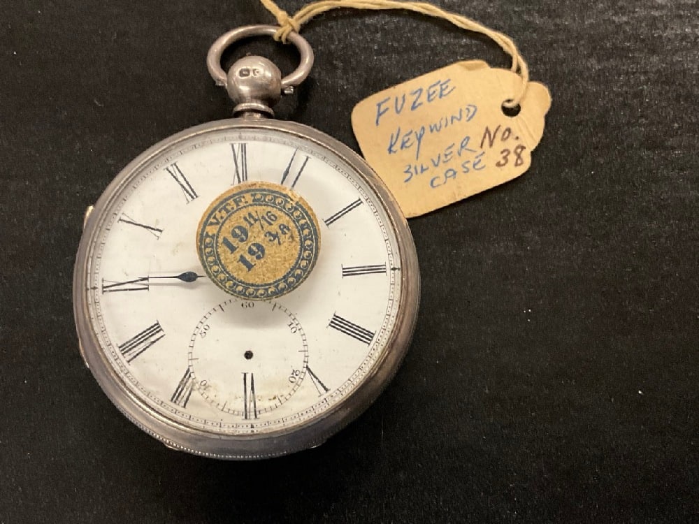 19th c. English Sterling Silver Fuzee Pocket Watch (1 of 5)