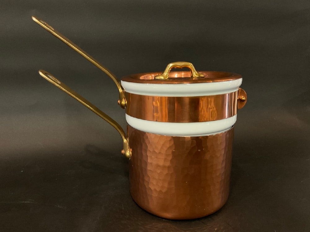 Mauviel Double Boiler with Porcelain Apilco Pot (1 of 5)