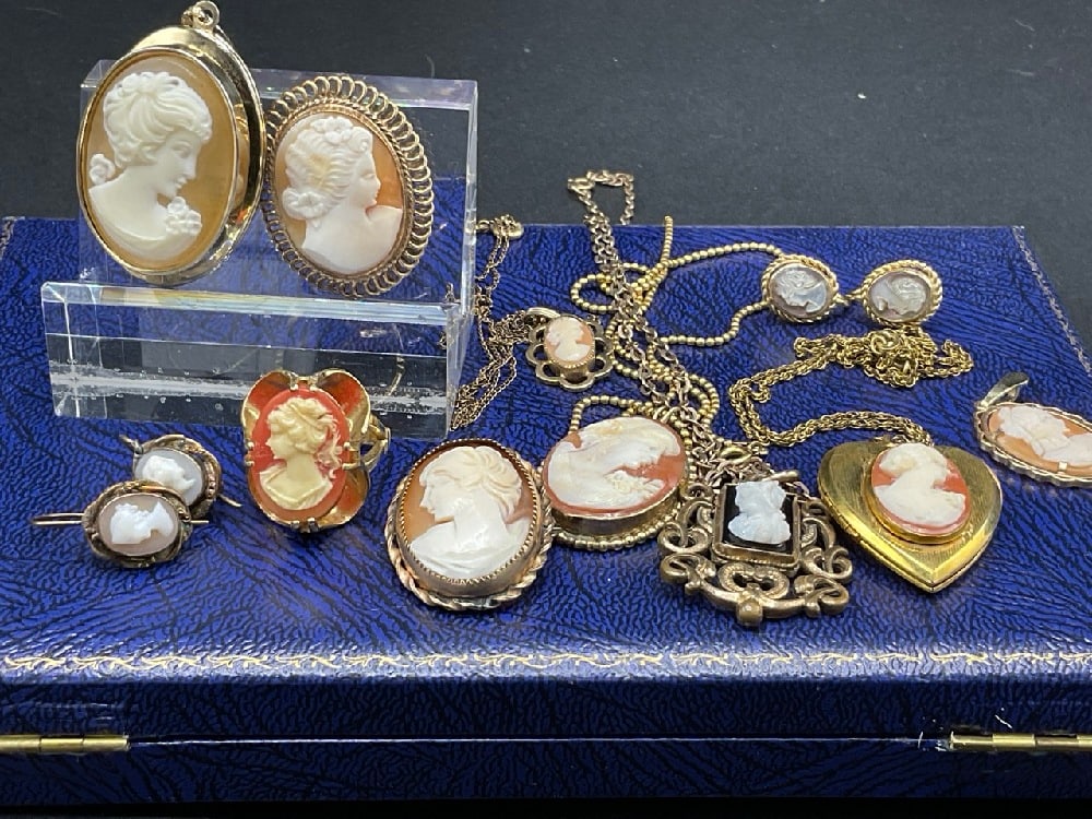 Compiled Vintage Cameo Jewelry Group (1 of 6)