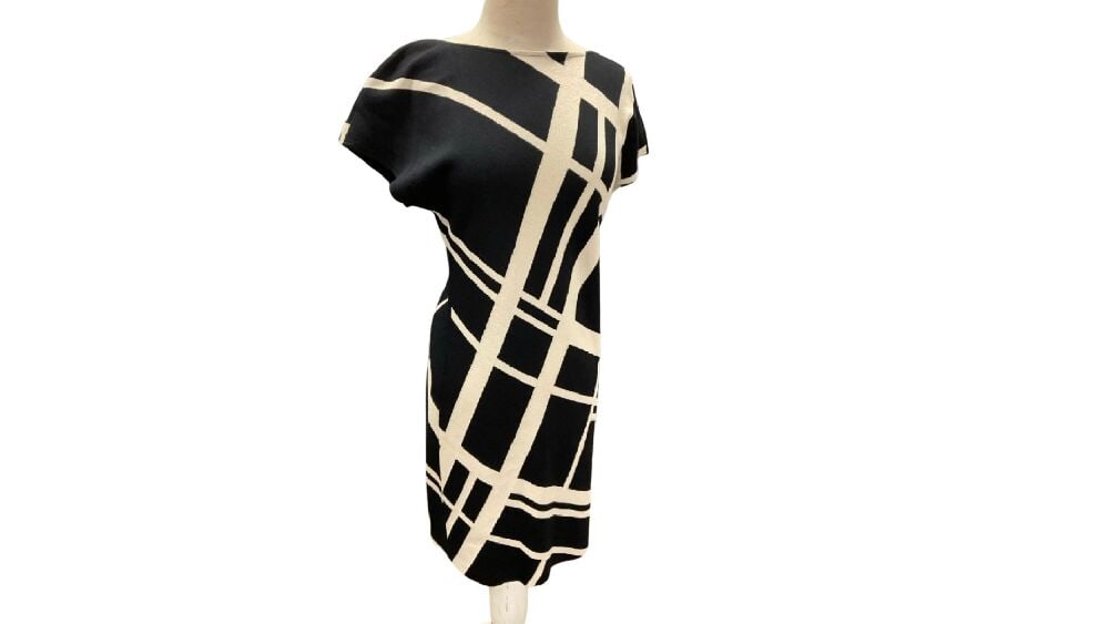 St. John Geometric Print Dress Sz. 4 (1 of 5)