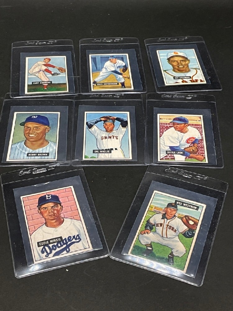 Lot of 8 1951 Bowman Baseball Cards (1 of 9)