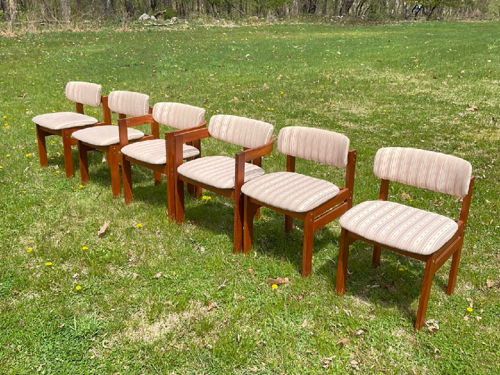 Set of Six (6) MCM Dining Room Chairs (1 of 5)