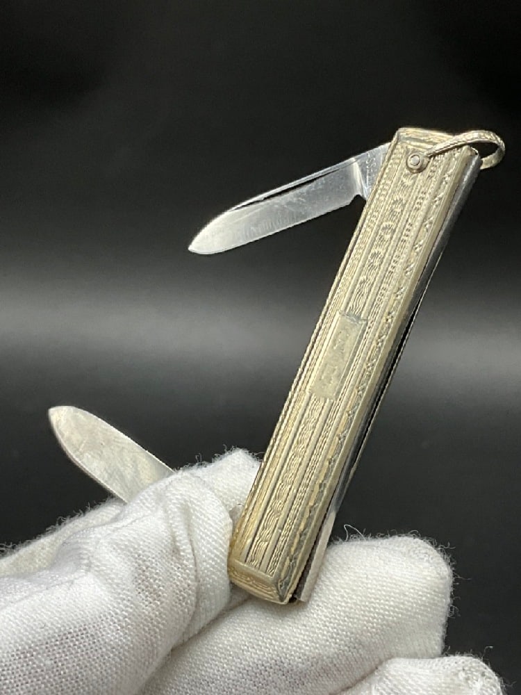 14K White Gold Vintage Pocket Knife (1 of 5)