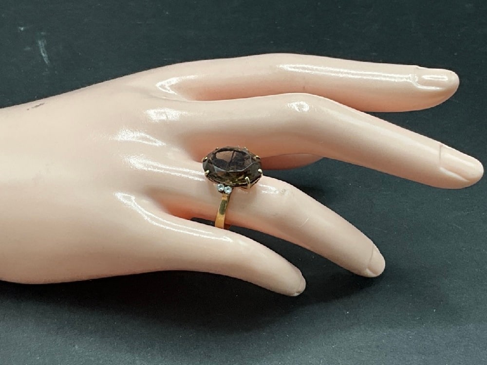 10K Smokey Quartz Gemstone Ring by Truebrite (1 of 5)