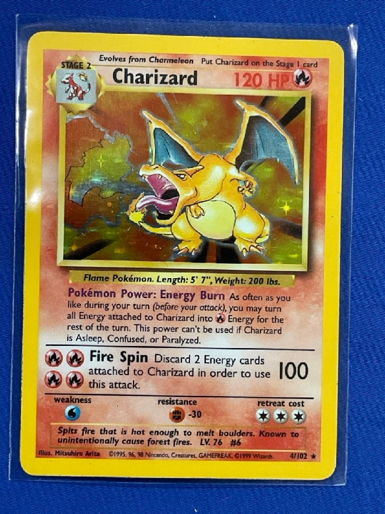 Pokémon 1999 Charzard 4/102 Holo (1 of 4)