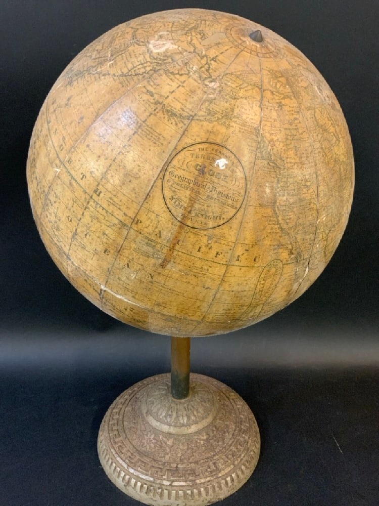Early 20th Century "The Franklin Globe" TROY NEW YORK: Early 20th century "The Franklin Globe" Nims & Knight, Troy, New York. Dimensions: 21” x 12”